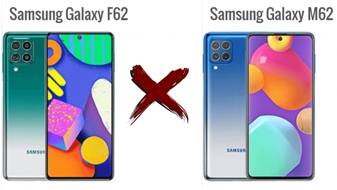 Samsung Galaxy f62 vs m62