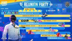 PUBG Mobile Reunion Party: 전체 이벤트 목록, 일일 보상 등!