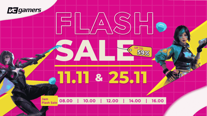 VCGamers Flash Sale 11.11 & 25.11 Diskon Up To 59%!