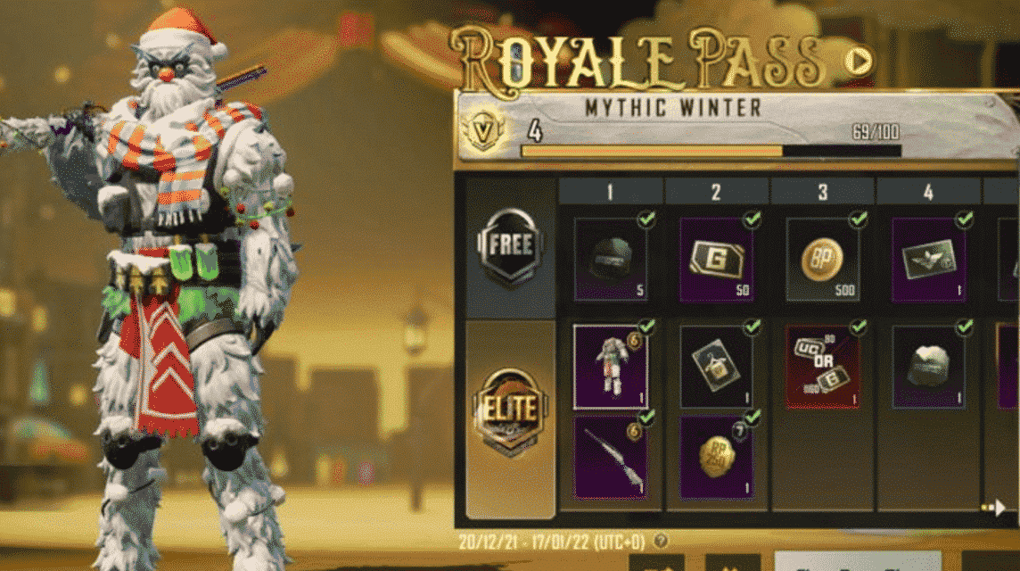 Royale Pass Mythic Winter 2