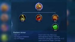 Simak! Radiant Armor, Item Defense Penangkal Para Mage Mobile Legends!