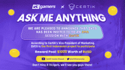 Come and Join The VCGamers x CertiK AMA Event Which Has a Total Prizepool of 1.000 BUSD