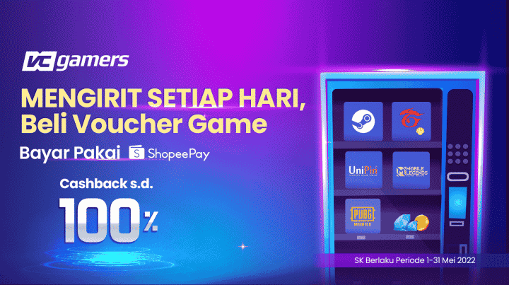 Let's Checkout at VCGamers and Receive ShopeePay Cashback Up to 100%!