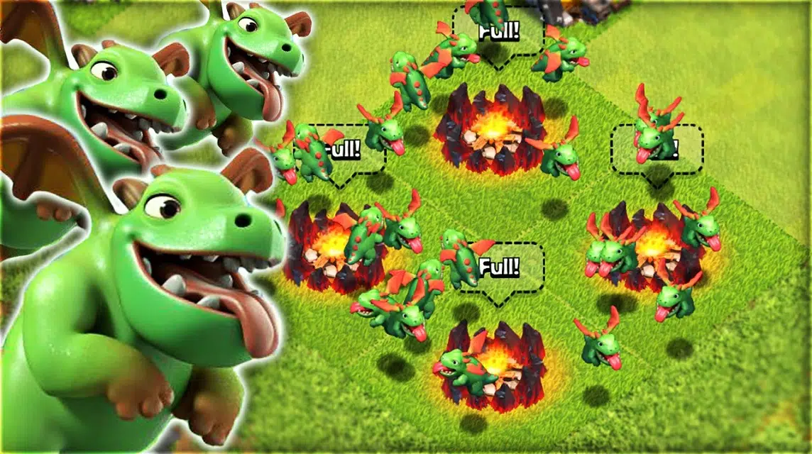 clash of clans dragon levels
