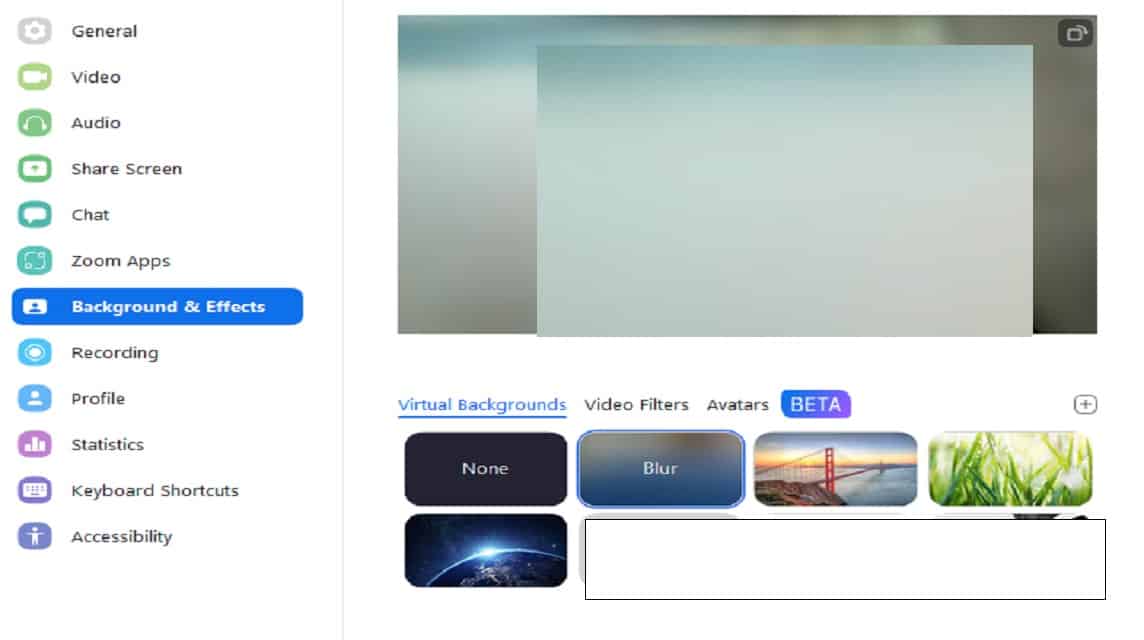 Tính năng Zoom Background Blur sẽ giúp tạo ra nền đẹp và mờ khi bạn đang tham gia họp trên Zoom. Xem hình ảnh liên quan để tìm hiểu thêm về cách sử dụng tính năng này.