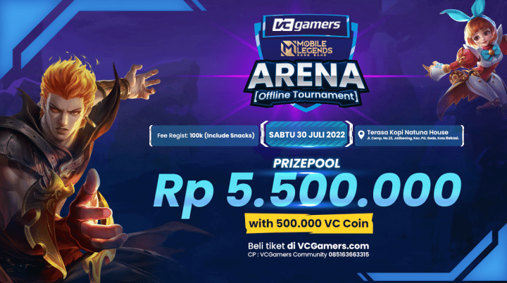 Join VCGamers MLBB Arena and Win Millions of Rupiah Prizes!