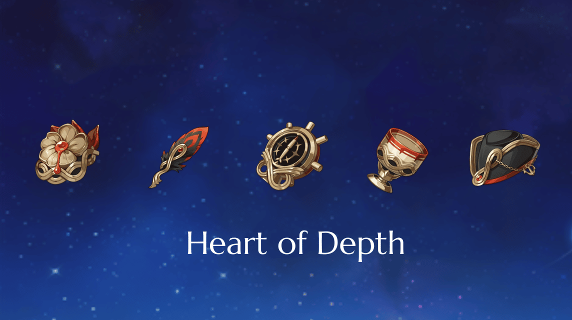 set artefak heart of depth genshin impact