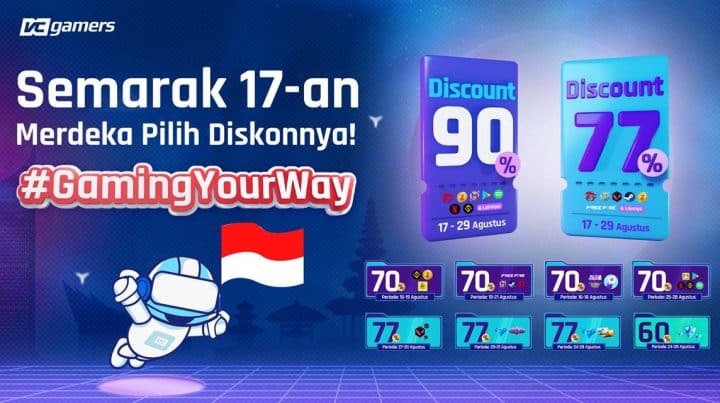 Gunakan Kode Promo VCGamers Sekarang, Diskon Hingga 90%!