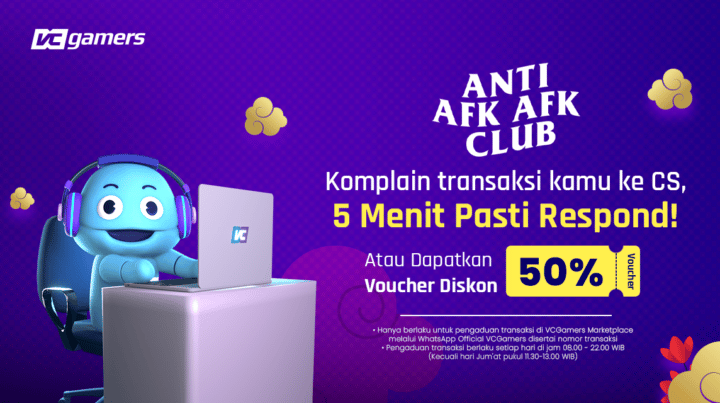 Yuk Belanja di VCGamers, 5 Menit Dicuekin CS Langsung Dapat Cashback!